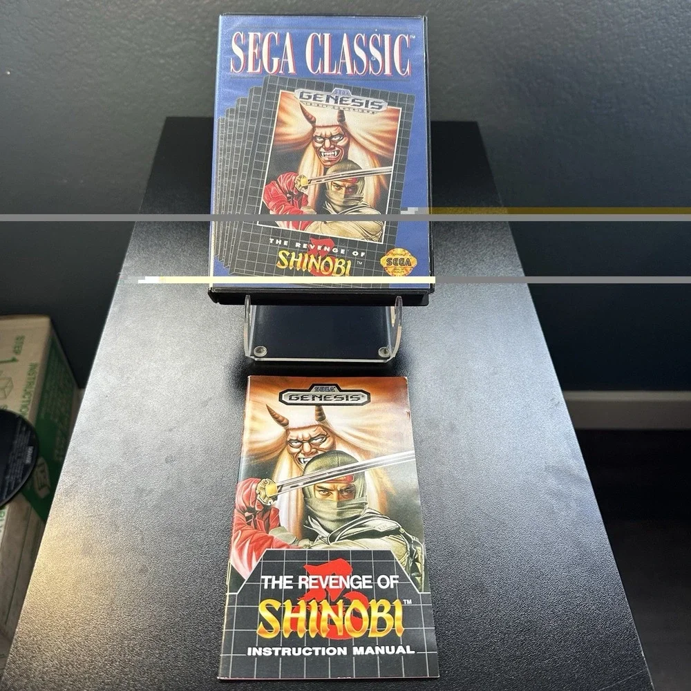 Revenge of Shinobi (Sega Genesis, Sega Classic) Case + Manual Only W/ Hang Tab